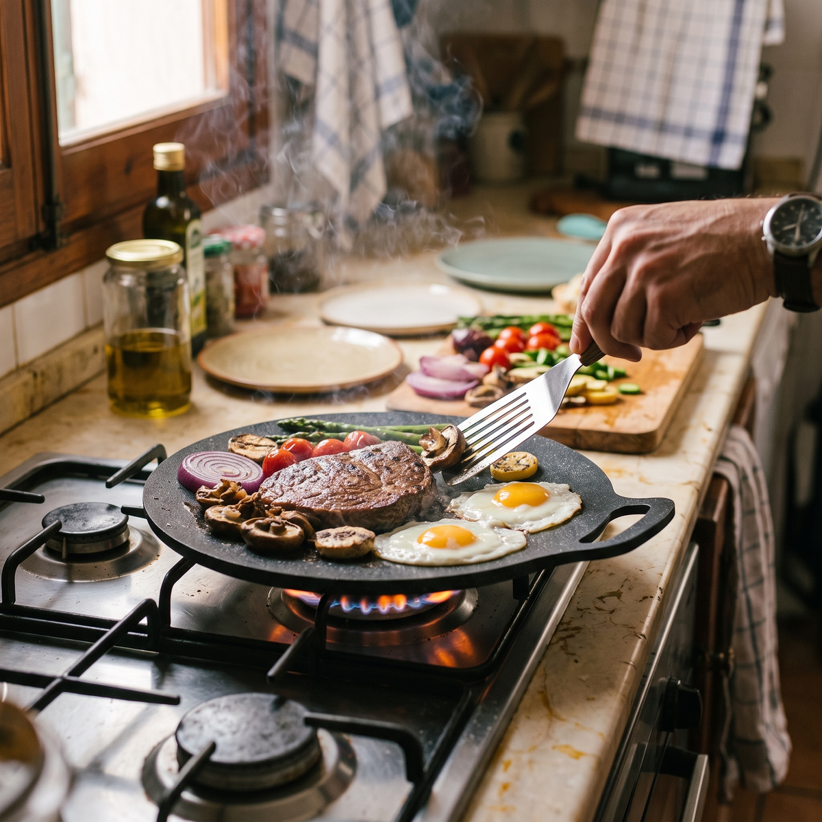 Plancha Coreana para asado al disco